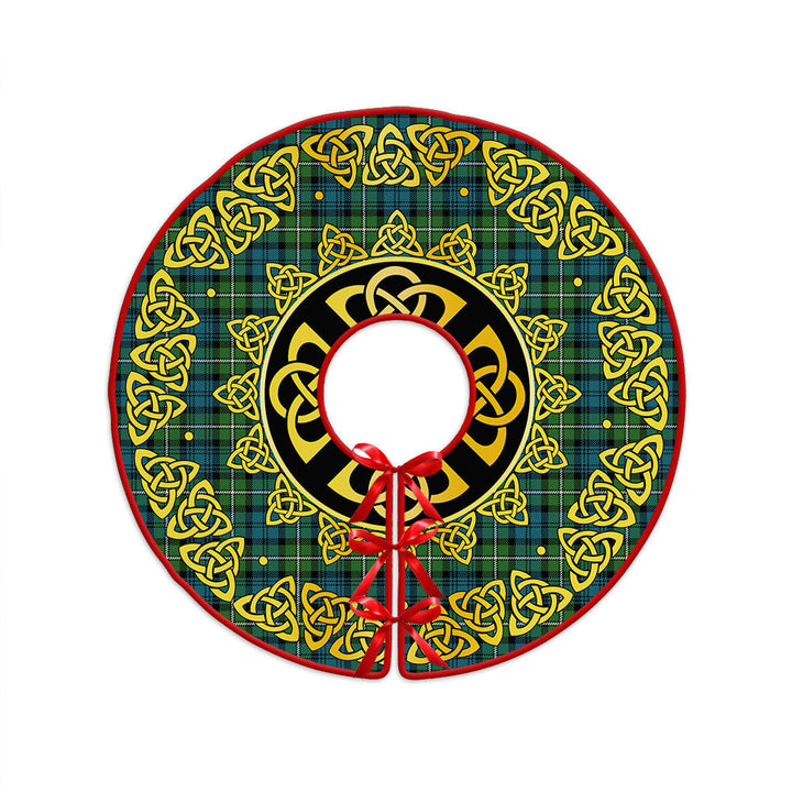 Forbes Ancient Clan Badge Tartan Christmas Tree Skirt Golden Celtic Heritage