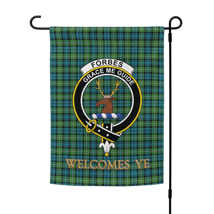 Forbes Ancient Clan Badge Tartan Garden Flag