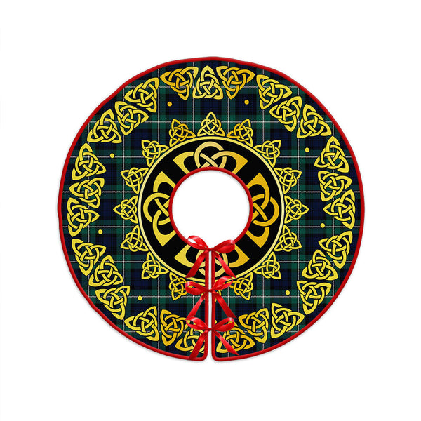 Forbes Modern Clan Badge Tartan Christmas Tree Skirt Golden Celtic Heritage