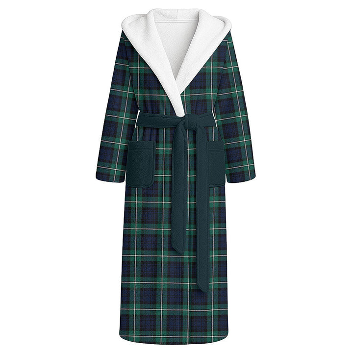 Forbes Modern Clan Badge Tartan Flannel Hooded Bathrobe