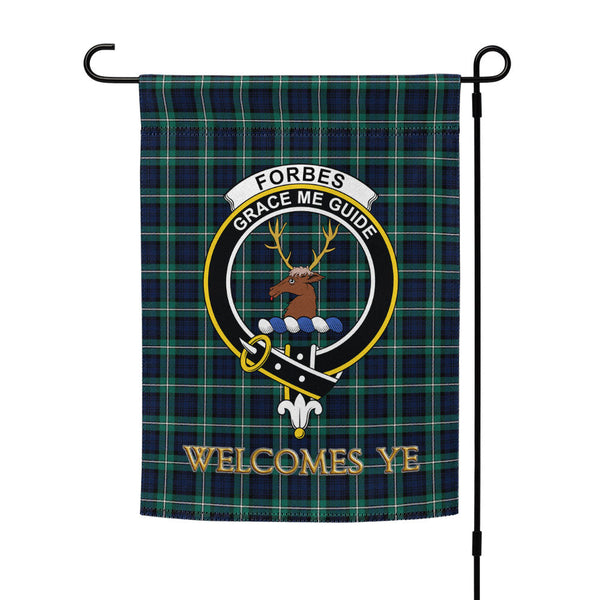 Forbes Modern Clan Badge Tartan Garden Flag