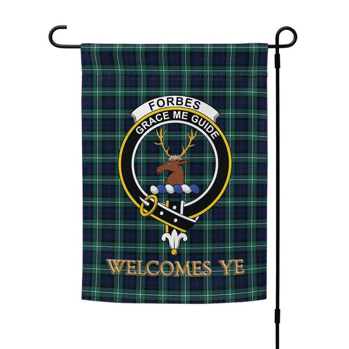 Forbes Modern Clan Badge Tartan Garden Flag
