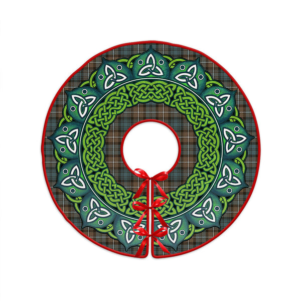 Forbes Weathered Clan Badge Tartan Christmas Tree Skirt Heritage Holiday Decor