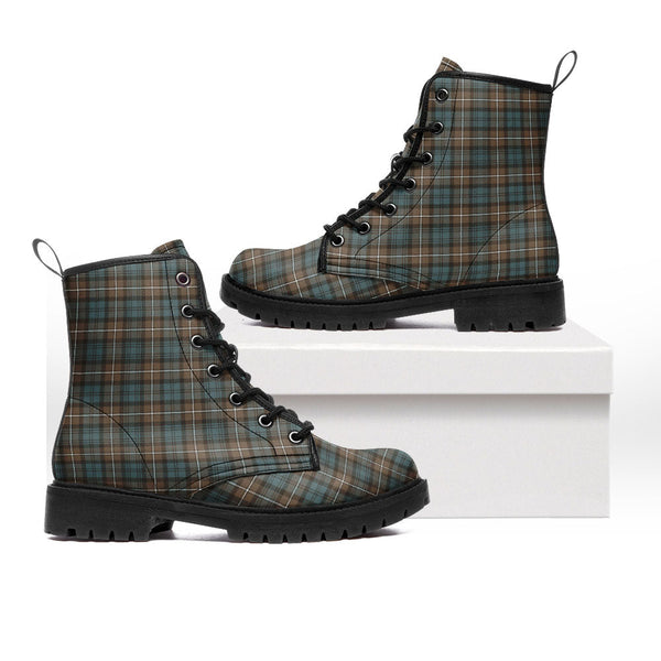 Forbes Weathered Clan Badge Tartan Leather Boots