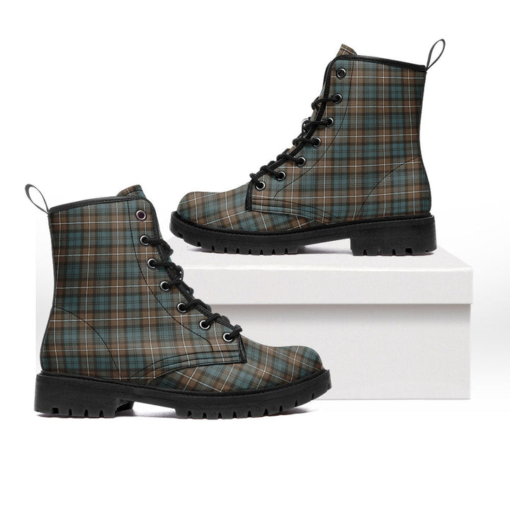 Forbes Weathered Clan Badge Tartan Leather Boots