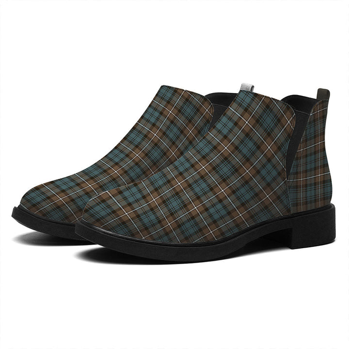 Forbes Weathered Tartan Flat Ankle Boots