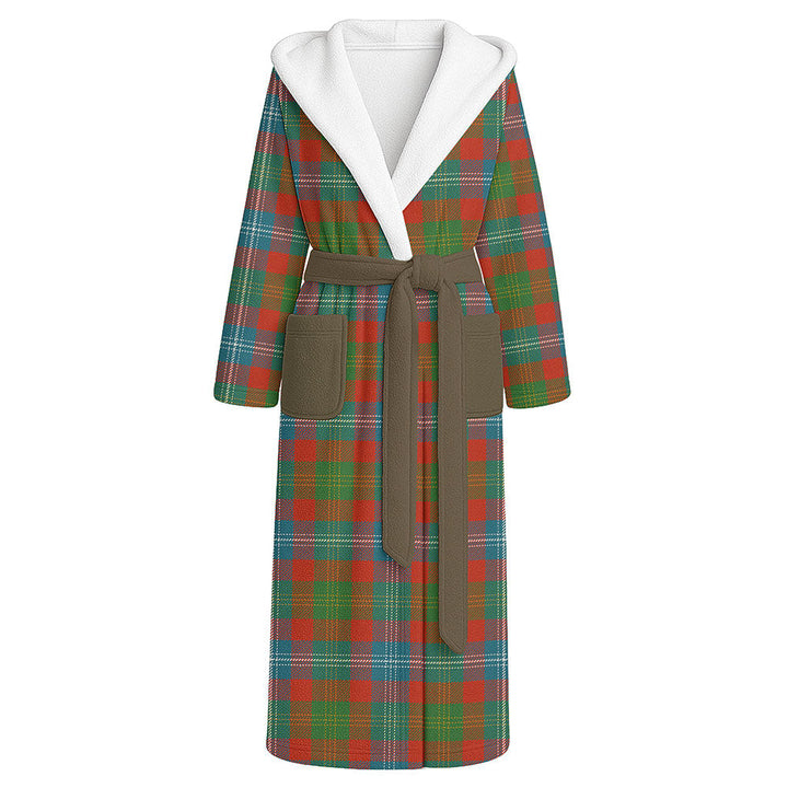 Forrester Ancient Clan Badge Tartan Flannel Hooded Bathrobe