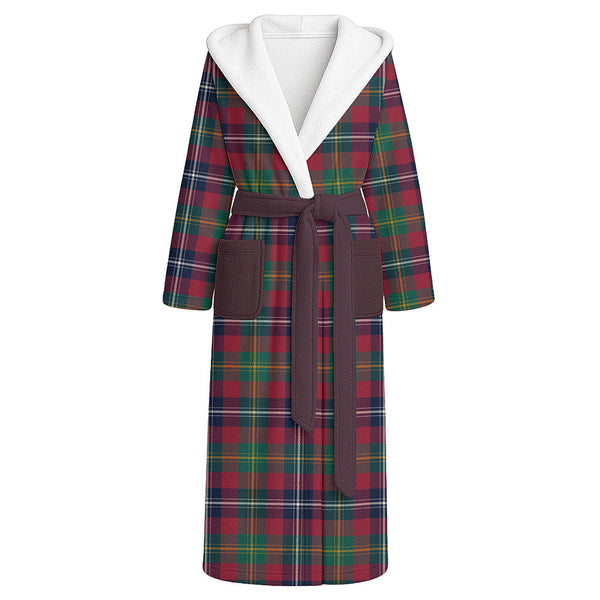 Forrester Modern Clan Badge Tartan Flannel Hooded Bathrobe