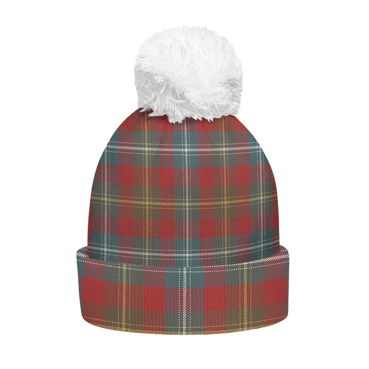 Forrester Weathered Clan Badge Tartan Bobble Beanie Hat