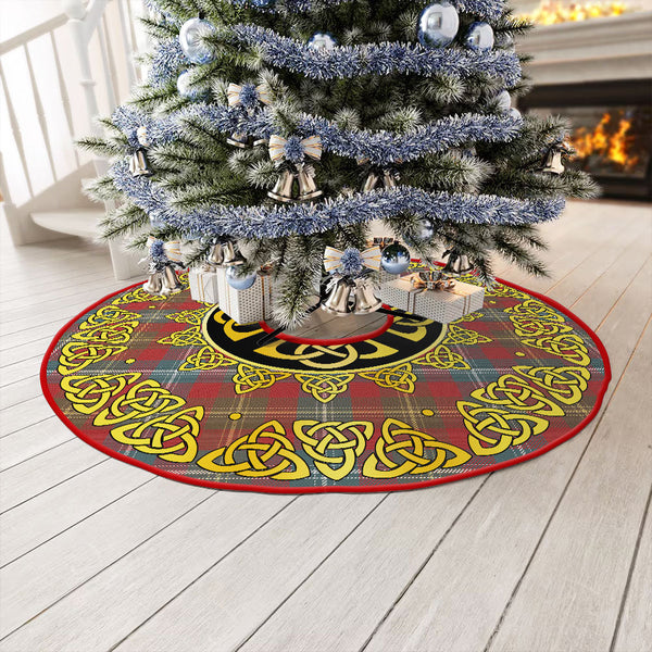 Forrester Weathered Clan Badge Tartan Christmas Tree Skirt Golden Celtic Heritage
