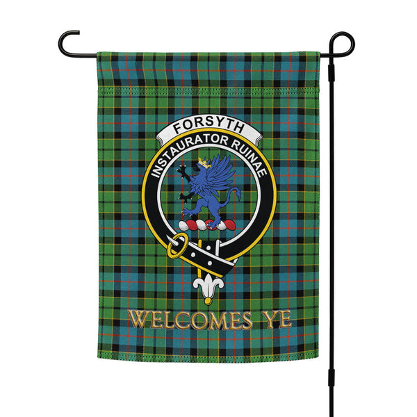 Forsyth Ancient Clan Badge Tartan Garden Flag