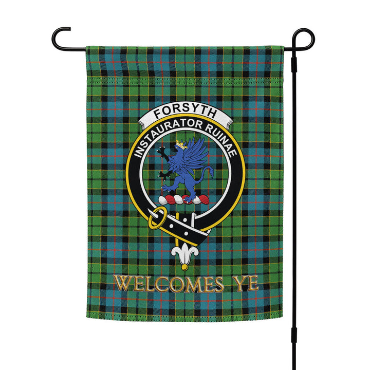 Forsyth Ancient Clan Badge Tartan Garden Flag