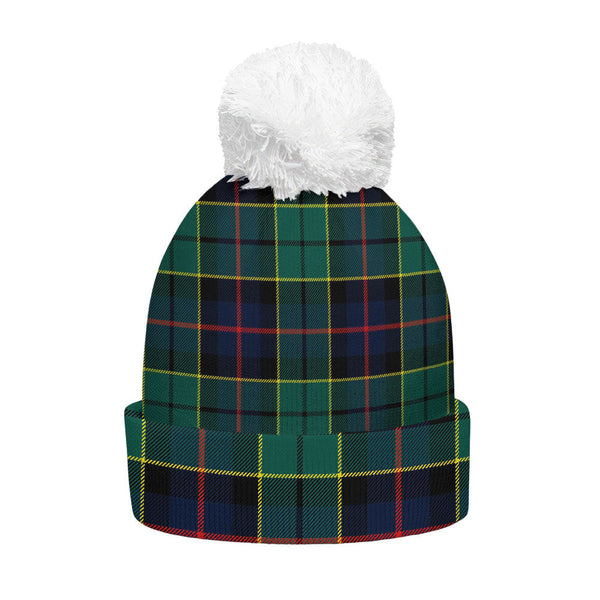 Forsyth Modern Clan Badge Tartan Bobble Beanie Hat