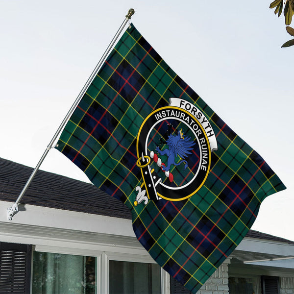 Forsyth Modern Clan Badge Tartan House Flag