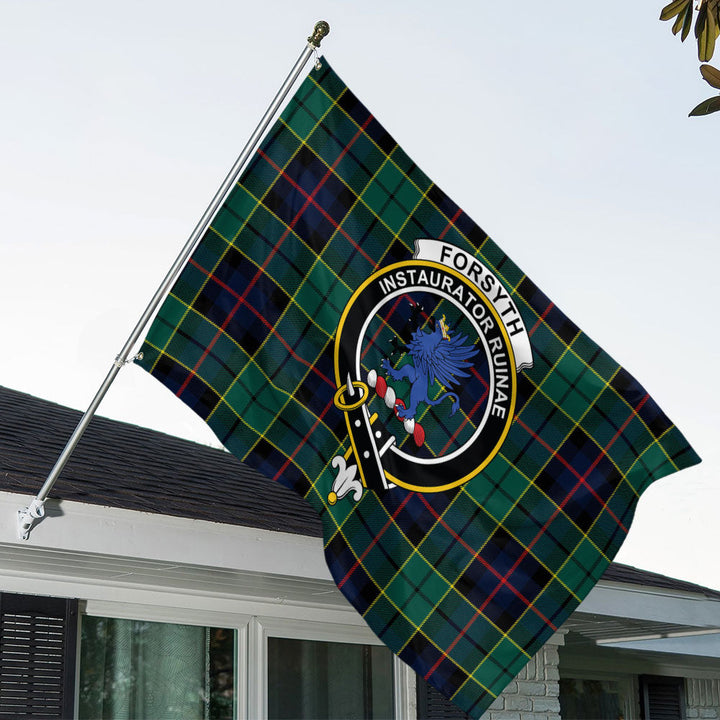 Forsyth Modern Clan Badge Tartan House Flag