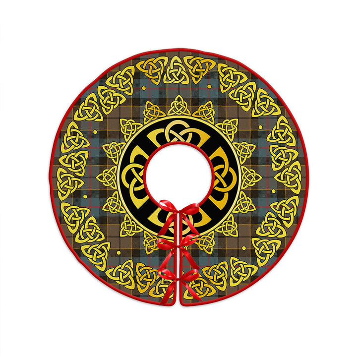 Forsyth Weathered Clan Badge Tartan Christmas Tree Skirt Golden Celtic Heritage