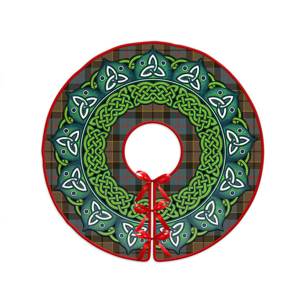 Forsyth Weathered Clan Badge Tartan Christmas Tree Skirt Heritage Holiday Decor