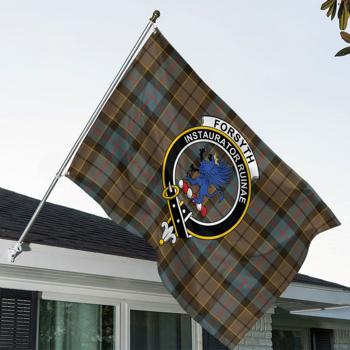 Forsyth Weathered Clan Badge Tartan House Flag