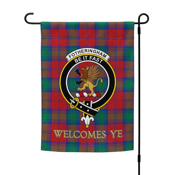 Fotheringham Modern Clan Badge Tartan Garden Flag