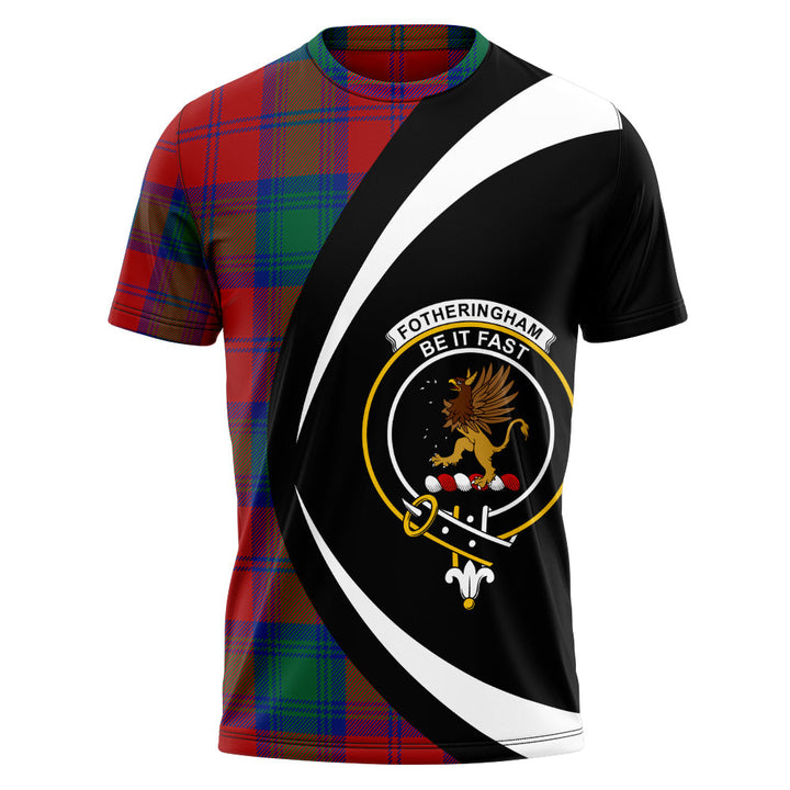 Fotheringham Modern Clan Badge Tartan T-Shirt Circle Style Personalized