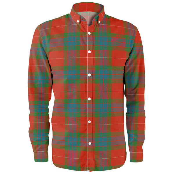 Fraser Ancient Clan Badge Tartan Long Sleeve Shirt