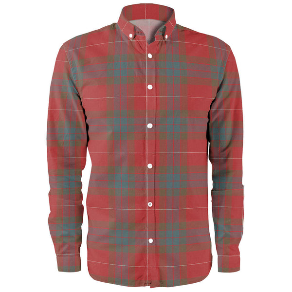Fraser Weathered Clan Badge Tartan Long Sleeve Shirt
