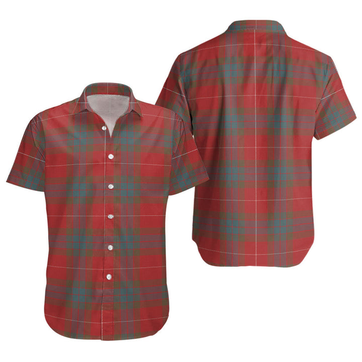 Fraser Weathered Clan Badge Tartan Short Sleeve Shirt