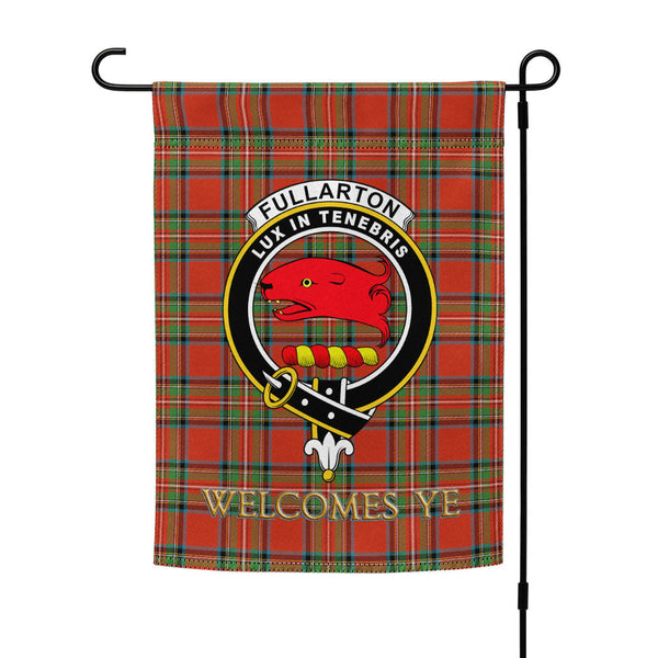 Fullarton Clan Badge Tartan Garden Flag