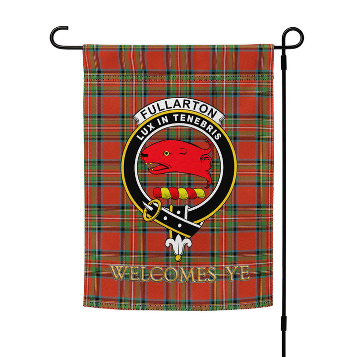 Fullarton Clan Badge Tartan Garden Flag