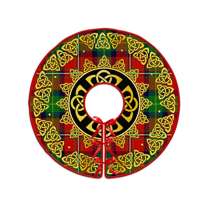 Fullerton Clan Badge Tartan Christmas Tree Skirt Golden Celtic Heritage