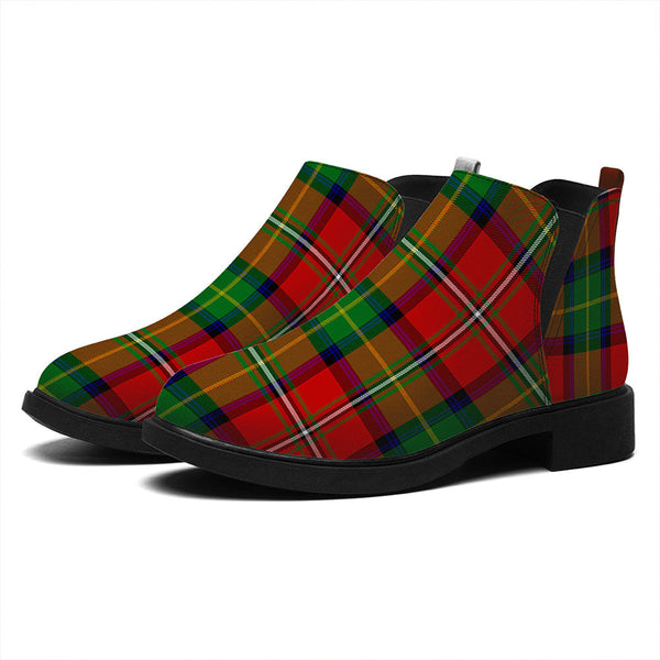 Fullerton Tartan Flat Ankle Boots