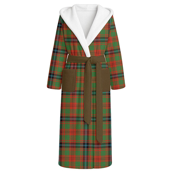 Fulton 1999 Ancient Clan Badge Tartan Flannel Hooded Bathrobe
