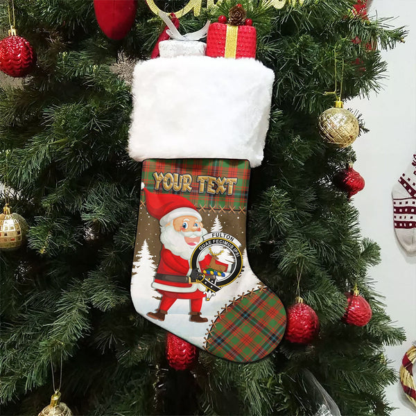 Fulton 1999 Ancient Clan Badge Tartan Christmas Stocking Holiday Blessings Merry Christmas Joy
