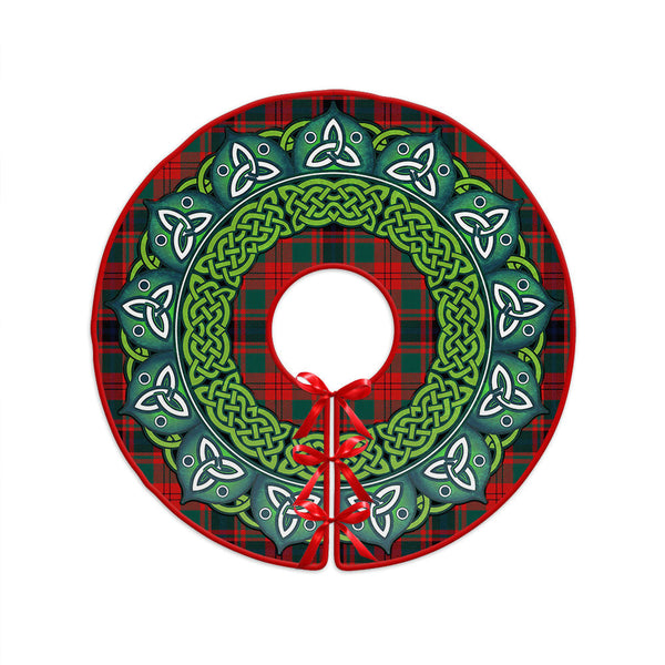 Fulton 1999 Modern Clan Badge Tartan Christmas Tree Skirt Heritage Holiday Decor