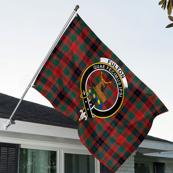 Fulton 1999 Modern Clan Badge Tartan House Flag