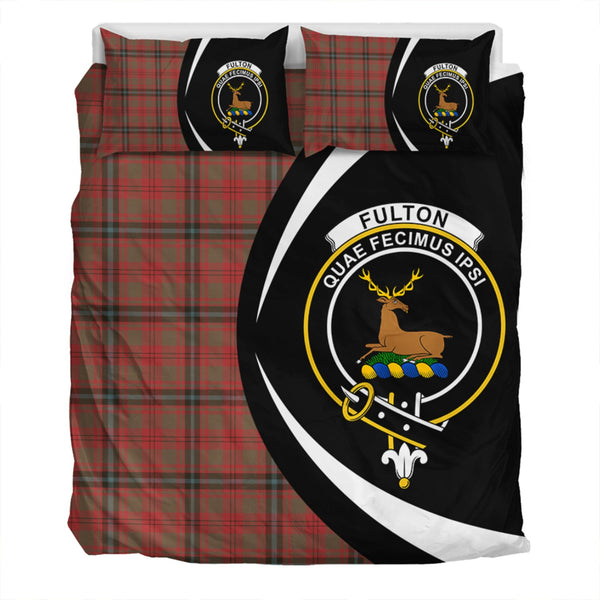 Fulton 1999 Weathered Clan Badge Tartan Bedding Set Circle Style