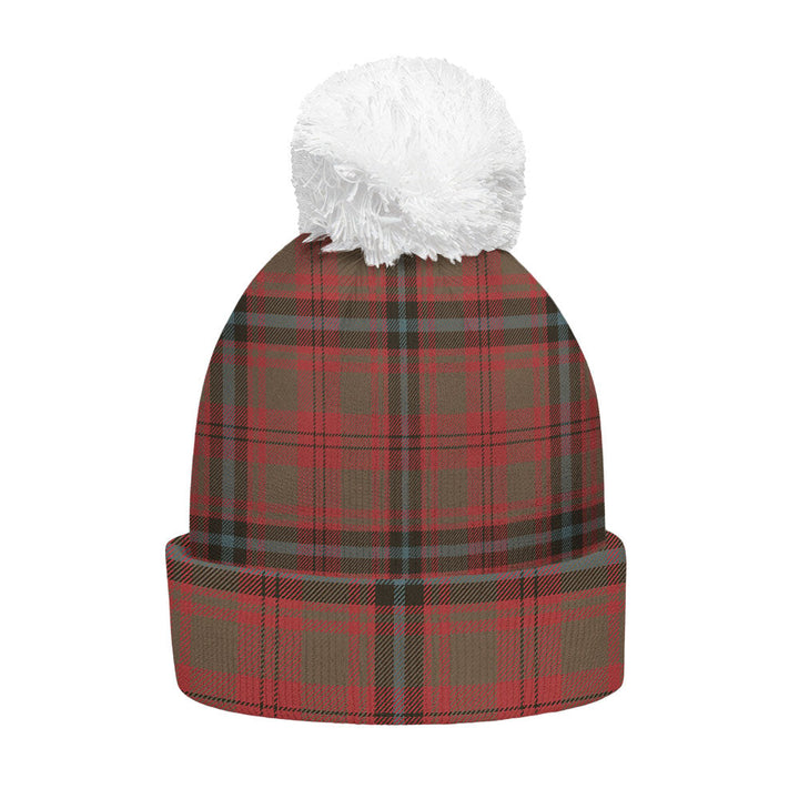Fulton 1999 Weathered Clan Badge Tartan Bobble Beanie Hat