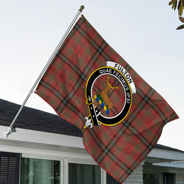 Fulton 1999 Weathered Clan Badge Tartan House Flag