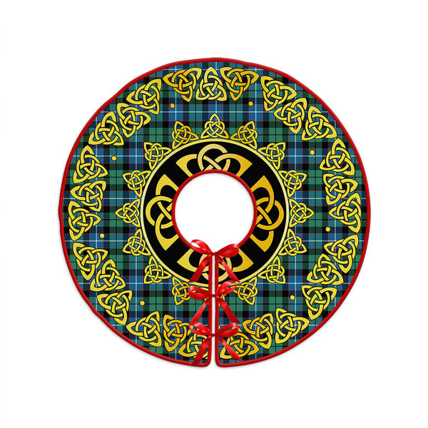 Galbraith Ancient Clan Badge Tartan Christmas Tree Skirt Golden Celtic Heritage
