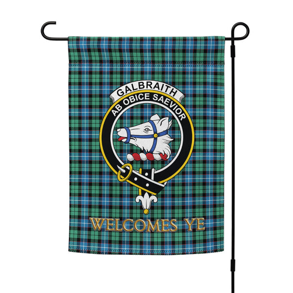 Galbraith Ancient Clan Badge Tartan Garden Flag