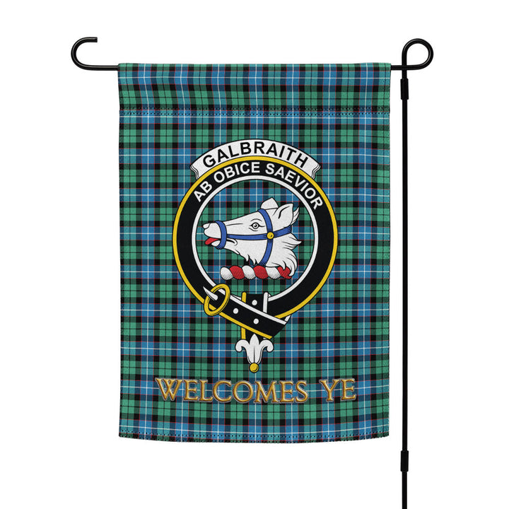 Galbraith Ancient Clan Badge Tartan Garden Flag