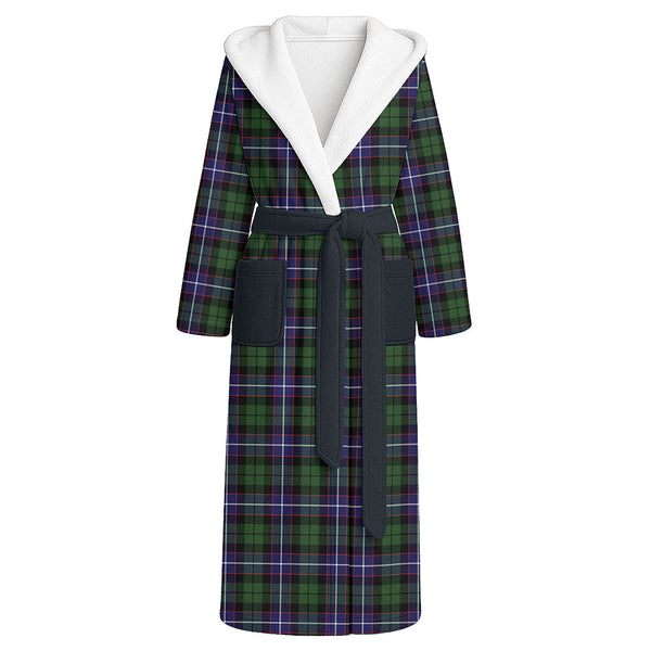 Galbraith Modern Clan Badge Tartan Flannel Hooded Bathrobe