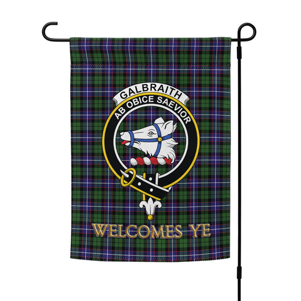 Galbraith Modern Clan Badge Tartan Garden Flag