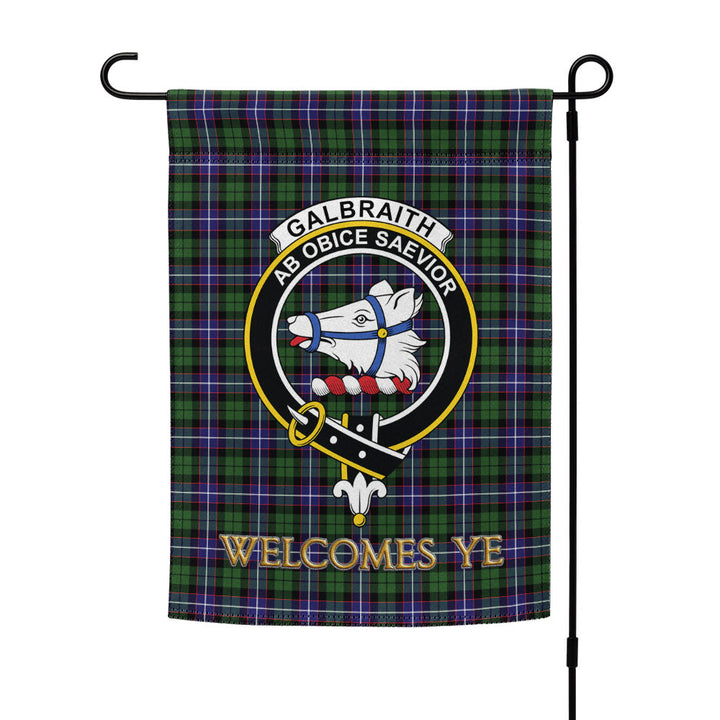 Galbraith Modern Clan Badge Tartan Garden Flag