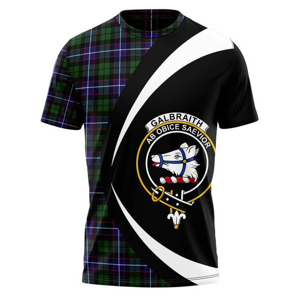 Galbraith Modern Clan Badge Tartan T-Shirt Circle Style Personalized