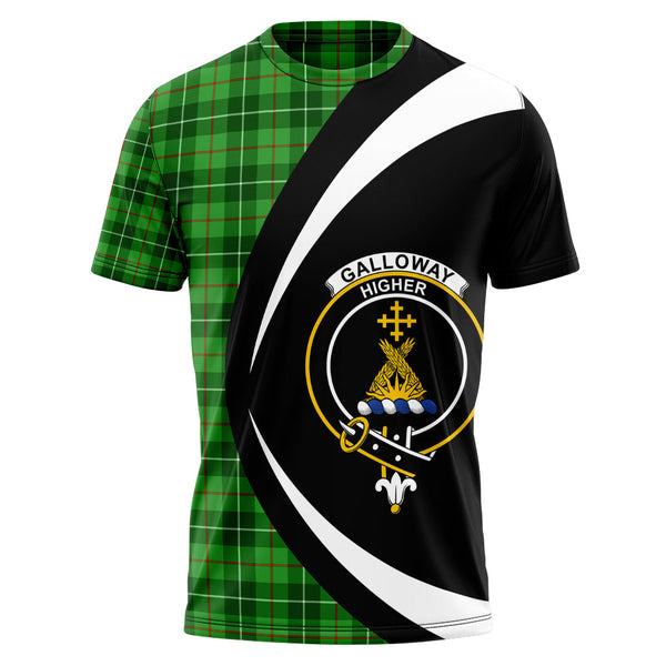 Galloway District Clan Badge Tartan T-Shirt Circle Style Personalized