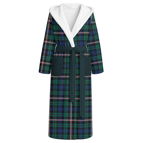 Gammell Modern Clan Badge Tartan Flannel Hooded Bathrobe