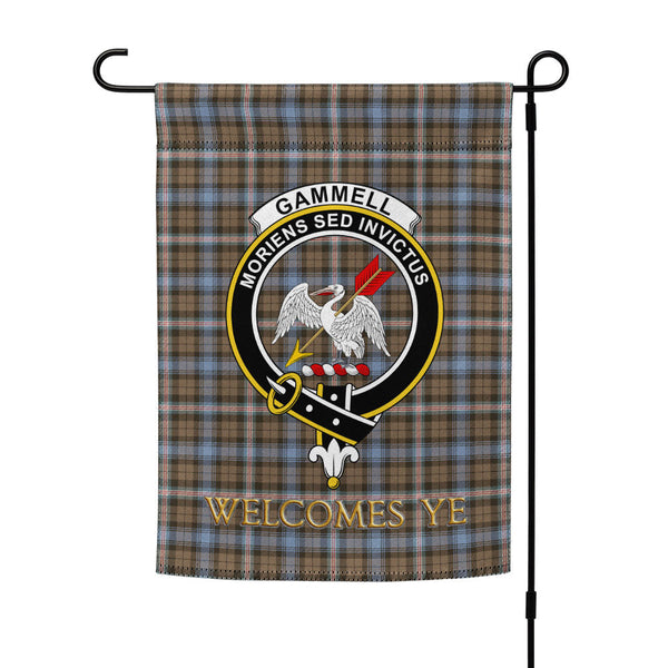 Gammell Weathered Clan Badge Tartan Garden Flag