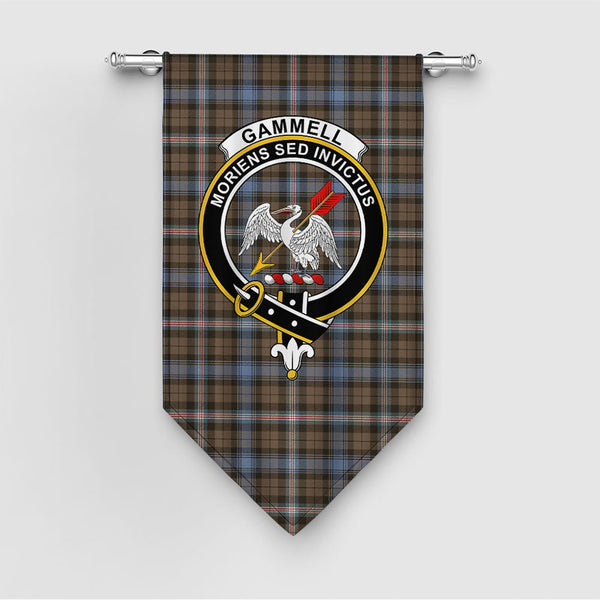 Gammell Weathered Clan Badge Tartan Gonfalon