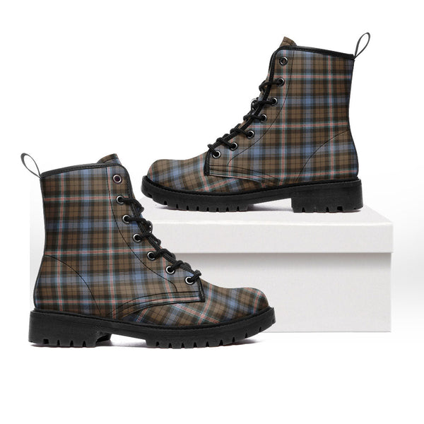 Gammell Weathered Clan Badge Tartan Leather Boots